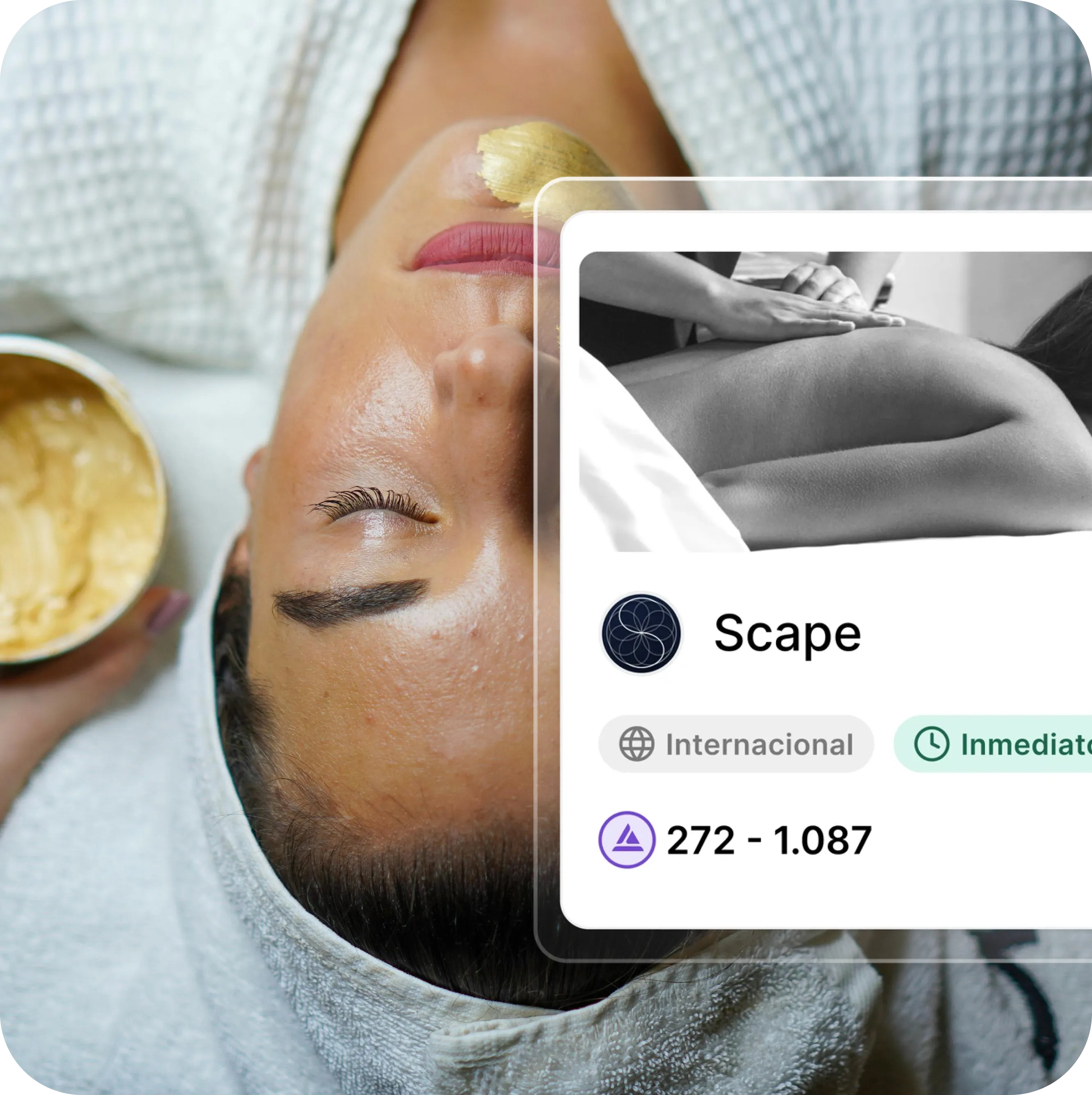 Colaboradora disfrutando tratamiento spa como parte de beneficios flexibles